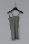BASERANGE Ribbed Cotton Needle Tank Top Camisole TONI and TOTV Collection Made in Portugal BAS-TONI-RB-000-HUI Grey